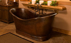 Copper Double Slipper Bathtub